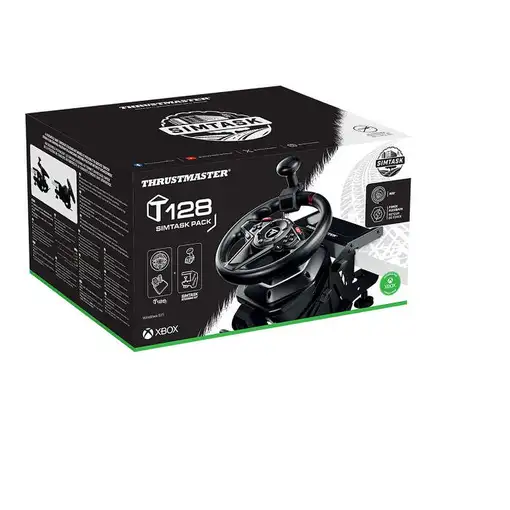 Thrustmaster T128 Negro USB Volante + Pedales Analógico PC, Xbox