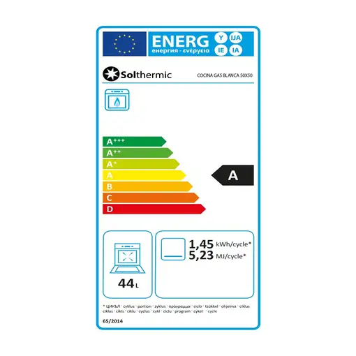 SOLTHERMIC® COCINA GAS BLANCA 50X50