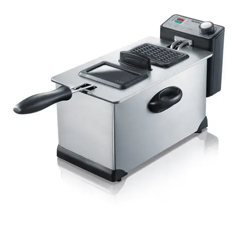 Severin FR 2431 freidora Sencillo 3 L Independiente 2000 W Acero inoxidable