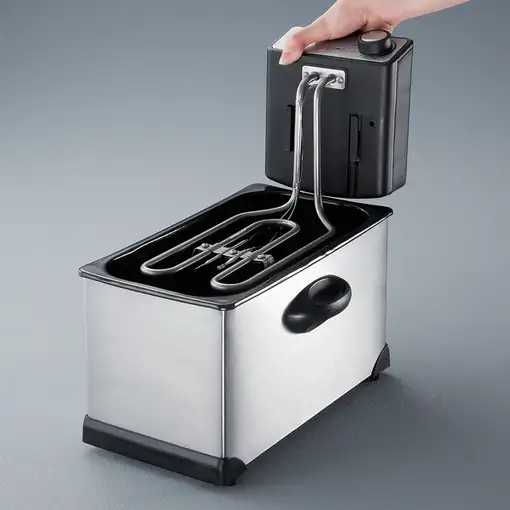 Severin FR 2431 freidora Sencillo 3 L Independiente 2000 W Acero inoxidable