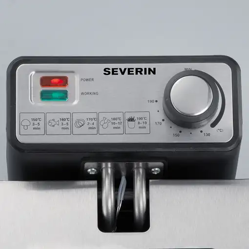 Severin FR 2431 freidora Sencillo 3 L Independiente 2000 W Acero inoxidable