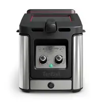 Tefal Clear Duo FR600D Sencillo 0,65 L Independiente 2000 W Freidora Negro, Acero