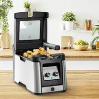 Tefal Clear Duo FR600D Sencillo 0,65 L Independiente 2000 W Freidora Negro, Acero
