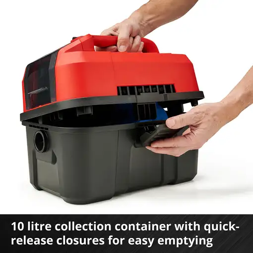 Aspiradora  TE-VC 18/10 Li-Solo 10 L Negro, Rojo  EINHELL