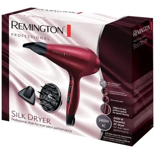 Secador de pelo  T|Studio Silk  2400 W Rojo REMINGTON