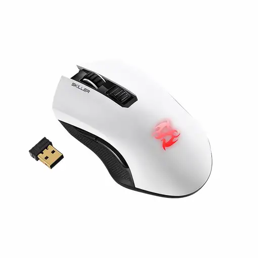 Sharkoon Skiller SGM3 ratón Juego mano derecha RF Wireless + USB Type-A Óptico 600