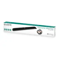 Ewent EW3180 descansa muñecas Poliéster, Caucho Negro