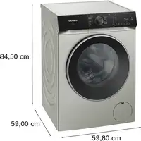 Siemens iQ500 WG56H2AXES lavadora Carga frontal 10 kg 1600 RPM Acero inoxidable