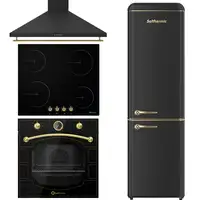 Solthermic® Pack Placa Vitro Pvtc60 4 Fuegos Rustica + Campana 60 + Combi 1,88