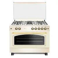 SOLTHERMIC® COCINA F9L50G2-C GAS CREMA RÚSTICA 90X60 HORNO PANORÁMICO