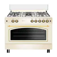 SOLTHERMIC® COCINA F9L50G2-C GAS CREMA RÚSTICA 90X60 HORNO PANORÁMICO
