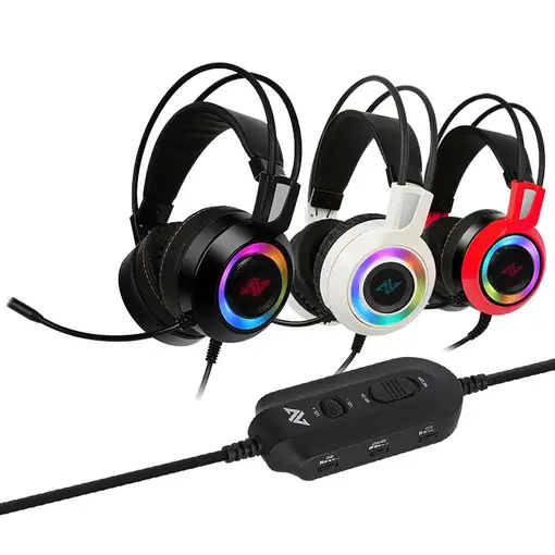 ABKONCORE CH60 Real Auriculares Alámbrico Diadema Juego Negro