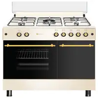 SOLTHERMIC® COCINA F9LT50G2-C GAS CREMA RÚSTICA 90X60 PORTABOMBONA