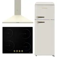 Solthermic® Pack Placa Vitro Pvtc60 4 Fuegos Rustica + Campana 60 + Frigo 1,47