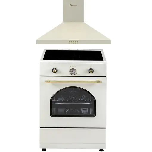 Solthermic® Pack Cocina 60x60 Vti60 Crema Induccion + Campana De 60 Crema