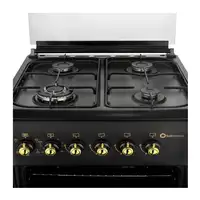 SOLTHERMIC® COCINA F6S40E5RB GAS NEGRA RÚSTICA 60X60 CON HORNO ELÉCTRICO
