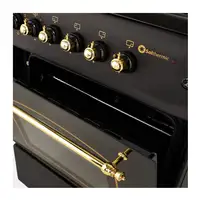 SOLTHERMIC® COCINA F6S40E5RB GAS NEGRA RÚSTICA 60X60 CON HORNO ELÉCTRICO