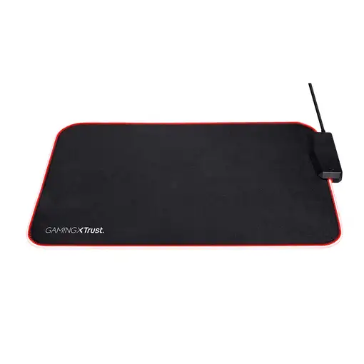 Trust GXT 765 Glide-Flex RGB Alfombrilla de ratón para juegos Negro, Rojo