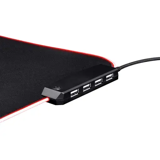 Trust GXT 765 Glide-Flex RGB Alfombrilla de ratón para juegos Negro, Rojo