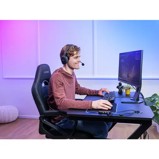 Trust GXT 765 Glide-Flex RGB Alfombrilla de ratón para juegos Negro, Rojo