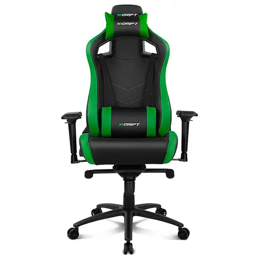 DRIFT DR500 Silla para videojuegos de PC Asiento acolchado tapizado Negro, Verde