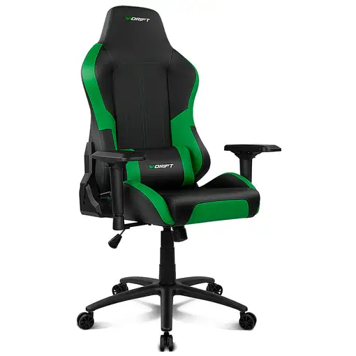 DRIFT DR250 Silla para videojuegos de PC Asiento acolchado tapizado Negro, Verde