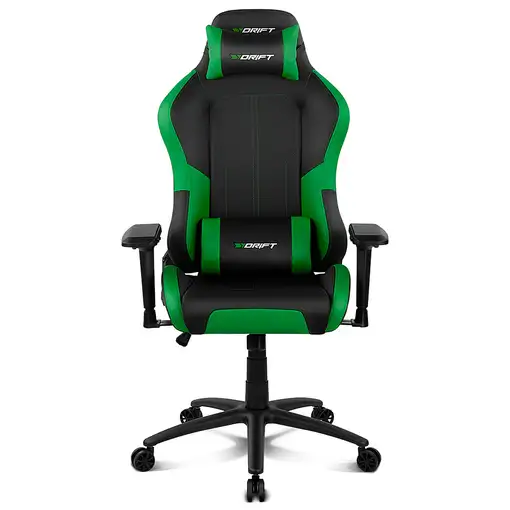 DRIFT DR250 Silla para videojuegos de PC Asiento acolchado tapizado Negro, Verde