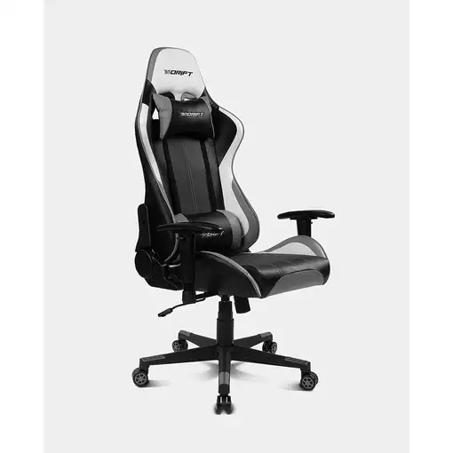 DRIFT DR175 Silla para videojuegos universal Asiento acolchado Negro, Gris, Blanco