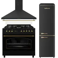 Solthermic® Pack Cocina Gas Negra 90x60 Horno Electrico + Campana 90 + Combi 1,88