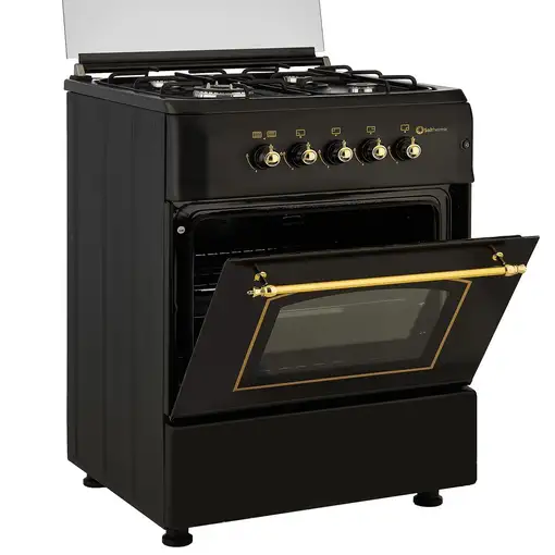 SOLTHERMIC® COCINA F6S40G2 GAS NEGRA RÚSTICA 60X60