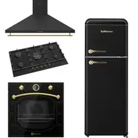 Solthermic® Pack Negro Gas 90 Bl042 + Horno Eléctric + Campana 90 + Frigo 1,47