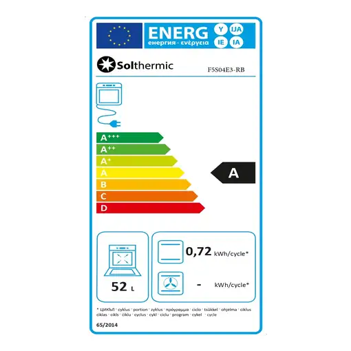 SOLTHERMIC® COCINA F5S04E3W TODA ELECTRICA BLANCA