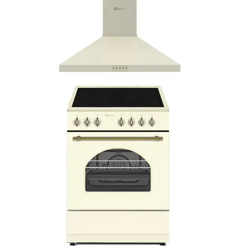 Solthermic® Pack Cocina Vtc Crema Rústica 60x60 + Campana H60p Crema