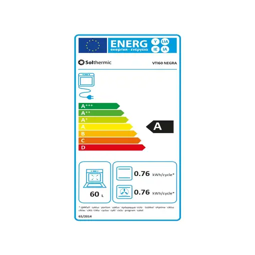 SOLTHERMIC COCINA 60X60 VTI60 NEGRA INDUCCION