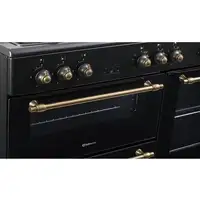 SOLTHERMIC® COCINA RANGE COOKER NEGRA RUSTICA 7 FUEGOS + 3 HORNOS ELÉCTRICOS