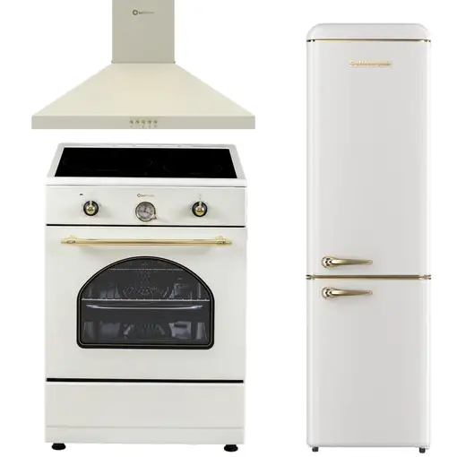 Solthermic® Pack Cocina 60x60 Vti60 Crema Induccion + Campana 60 + Combi 1,88