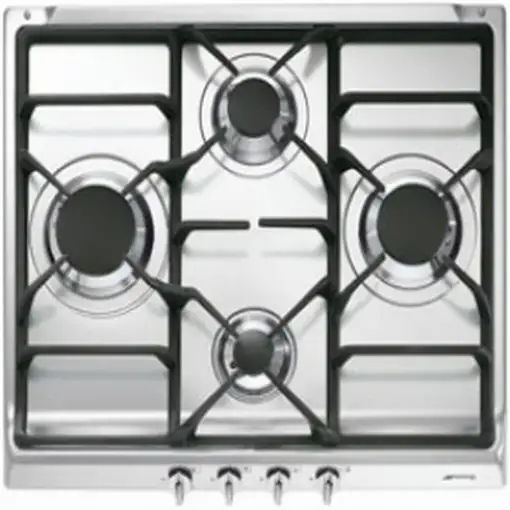 Smeg S60GHS hobs Acero inoxidable Integrado Encimera de gas 4 zona(s)