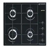 Smeg S64SN hobs Negro Integrado 60 cm Encimera de gas 4 zona(s)