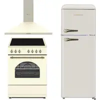 Solthermic® Pack Cocina 60x60 Vtc Vitro Crema + Campana 60 + Frigo Retro 1,47