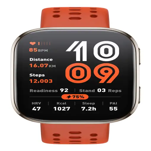 Amazfit Bip 6 Red 5 cm (1.97") AMOLED Digital 390 x 450 Pixeles Pantalla táctil Or