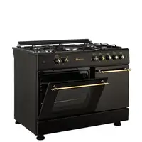 SOLTHERMIC® COCINA F9LT50G2 GAS NEGRO RÚSTICO 90X60 PORTABOMBONA