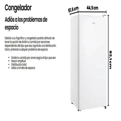 Frigorifico Una Puerta CL-92L8WEV, 88 l, 83 cm, Ciclico, E, Blanco