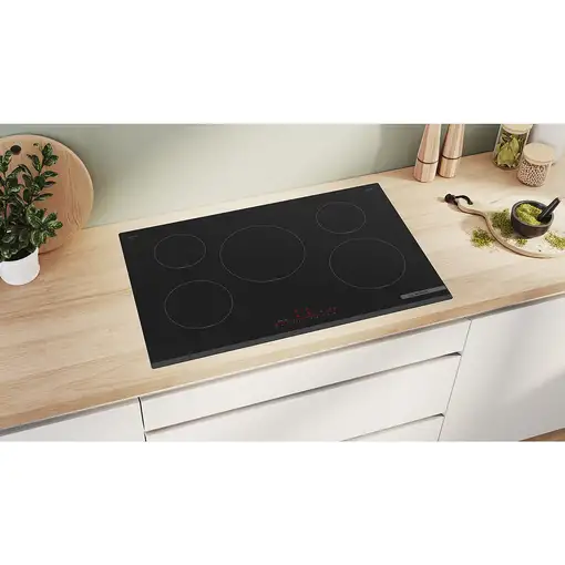 Bosch Serie 6 PIV831HB1E hobs Negro Integrado 80 cm Con placa de inducción 5 zona(