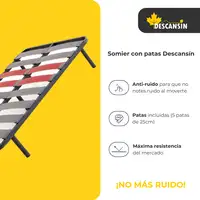 Somier con Patas Descansin | 160x180 cm | Materiales Resistentes | Silencioso