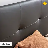 Cabecero de Cama Tapizado 150cm | Negro | Directo a suelo sin agujeros | Descansin