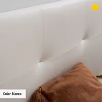 Cabecero de Cama Tapizado 180cm | Blanco | Directo a suelo sin agujeros |Descansin