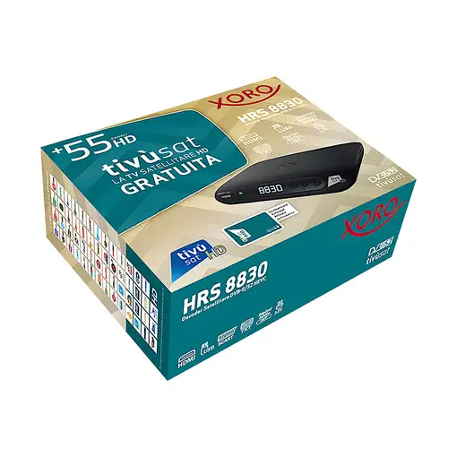 Xoro HRS 8830 descodificador para televisor Ethernet (RJ-45), Satélite Full HD Neg