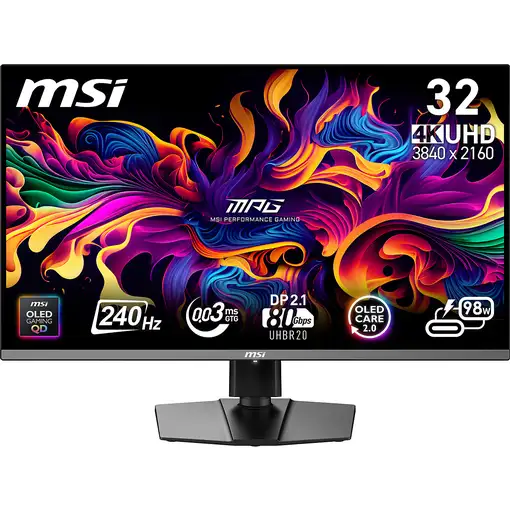 MSI MPG 322URX QD-OLED pantalla para PC 80 cm (31.5") 3840 x 2160 Pixeles 4K Ultra