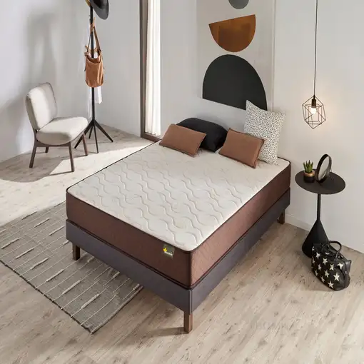 Base Tapizada Gris Con Patas | Medidas 90 x 200 | Base francesa Descansin