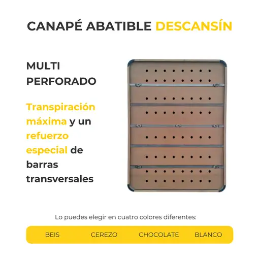 Canape Abatible 135 x 190 cm | Color Blanco | Con Subida A Domicilio | Descansin